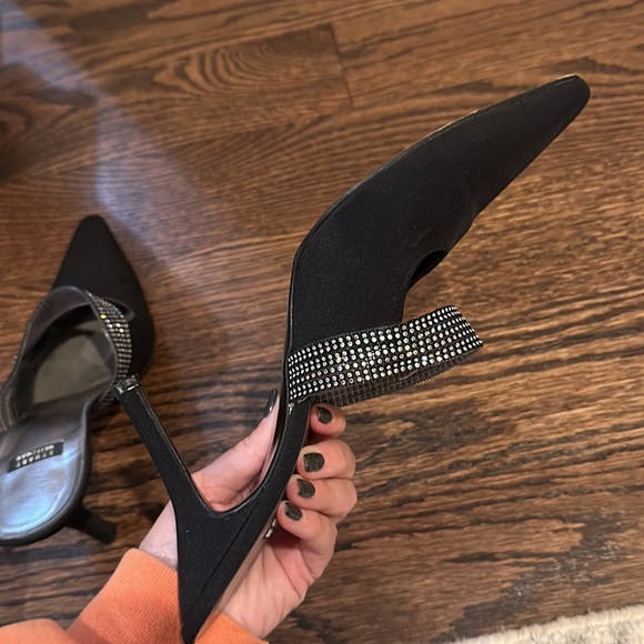 Stuart Weitzman Rhinestone Slide Heels - Picture 10 of 12